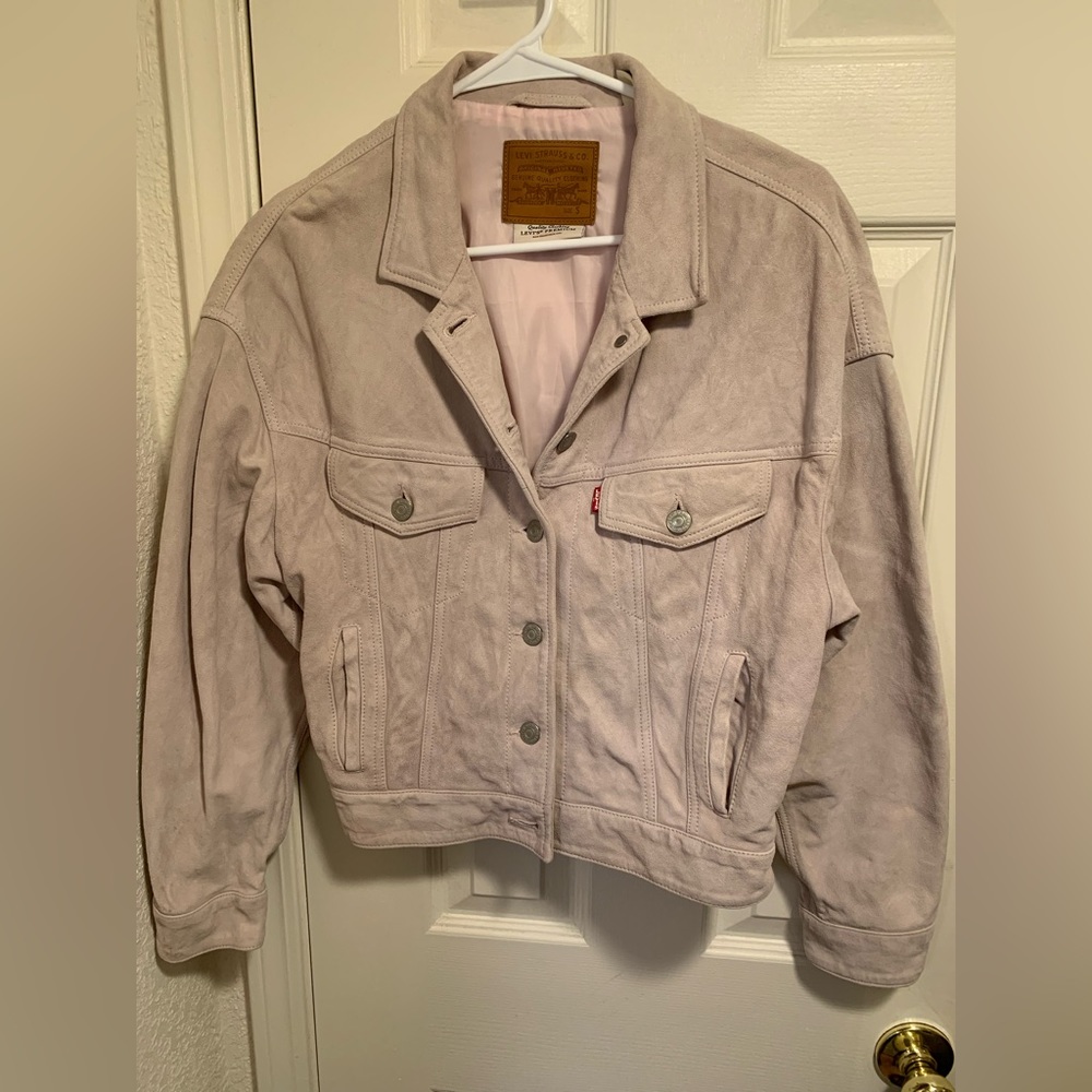 Lilac suede Levis premium trucker jacket
